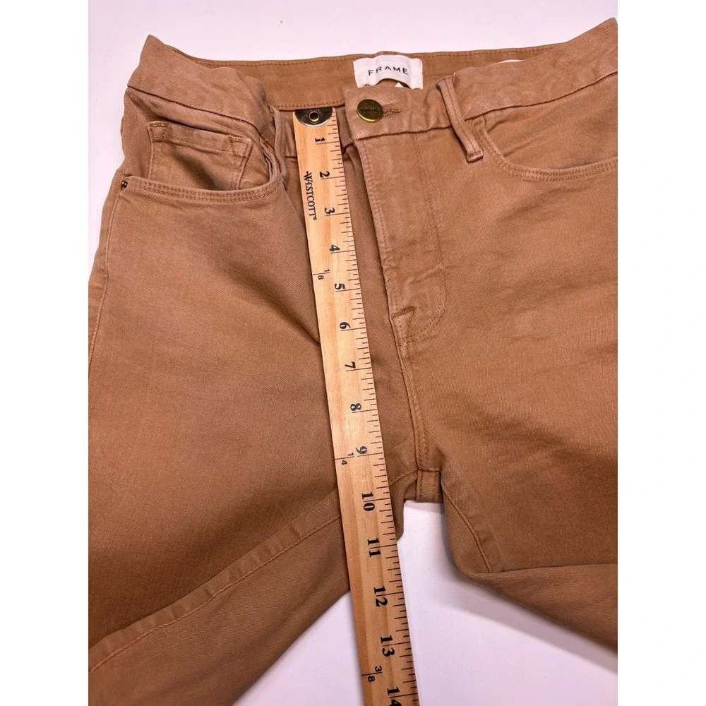 FRAME Jeans Womens 28 Brown Le Crop Mini Boot Bootcut Vicuna Coated